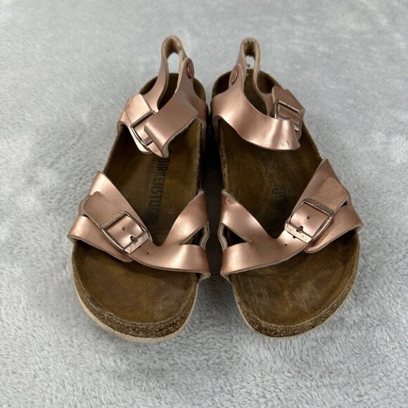 Birkenstock Rio AS Kids Electric Metallic Pink Girls Size 37 EU - Picture 3 of 10
